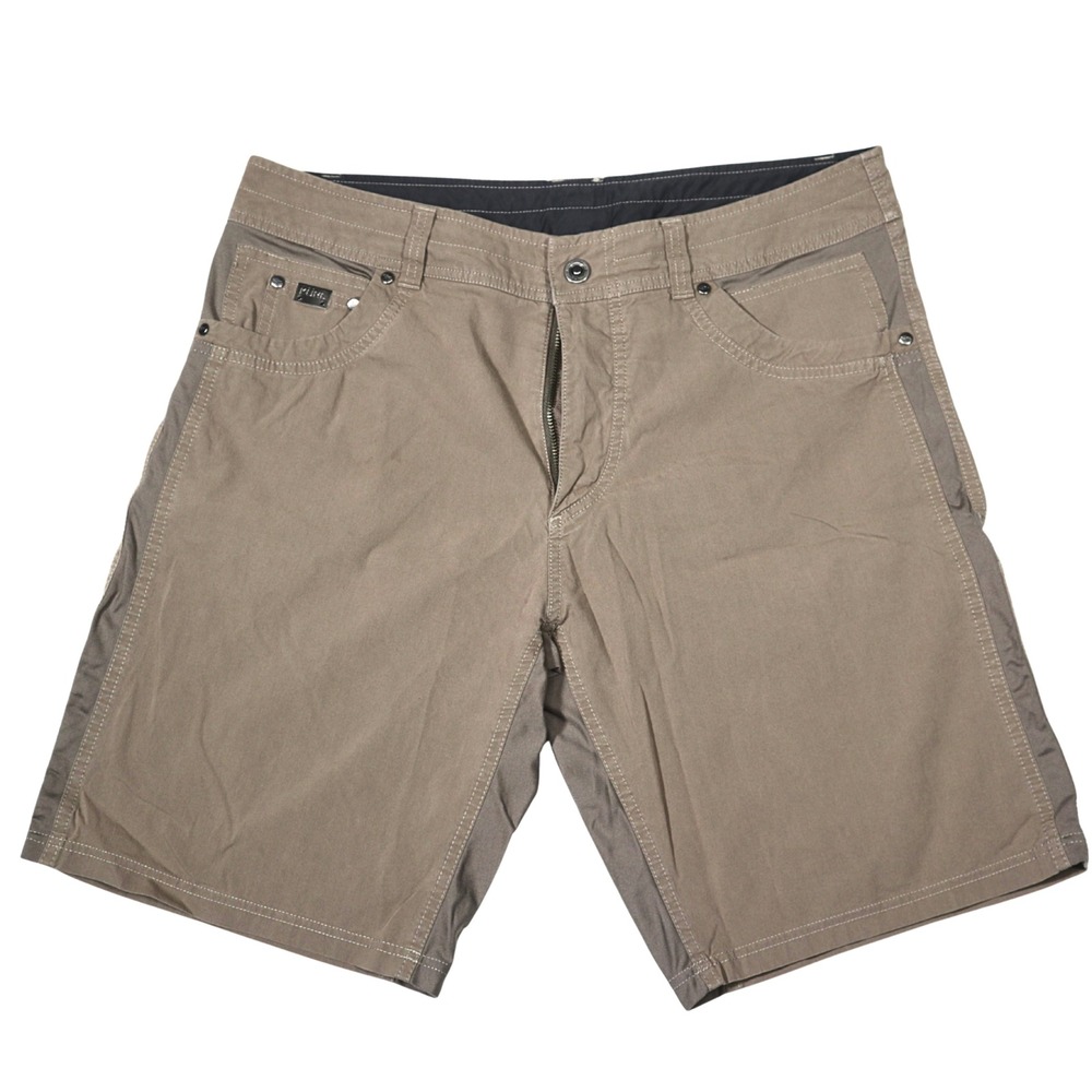 Kuhl Radikl Shorts Mens 36 Brown Hiking Hybrid Work Outdoor Casual Performance